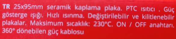 Saç Düzleştirici AHS-2013 - 2