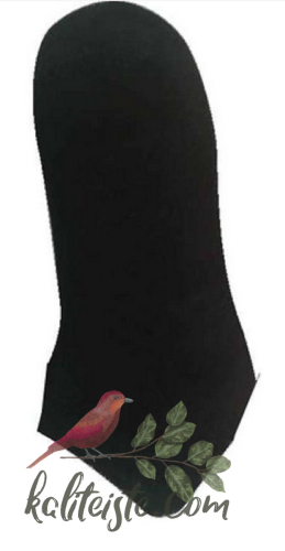Havlu Kadın Patik Çorap Siyah - 2