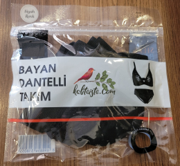 Kadın Dantelli Takım Siyah Seçenekli 