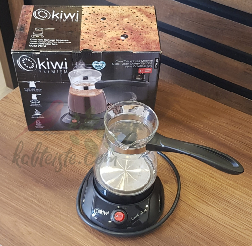 Kiwi Kcm 7514 Cam Türk Kahvesi Makinası - Elekrikli Cezve - 1