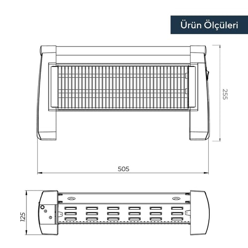 Mini Quartz Isıtıcı 1200 W - 1