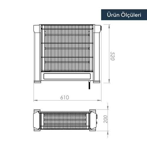 Kumtel Çift Taraflı Isıtıcı 1800 W - 3