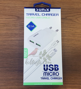 Sunix S214 2,1A Micro USB 2 Girişli